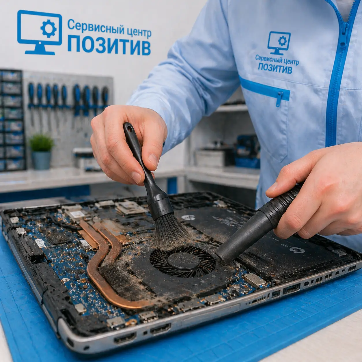 чистка ноутбука HP в Хосте