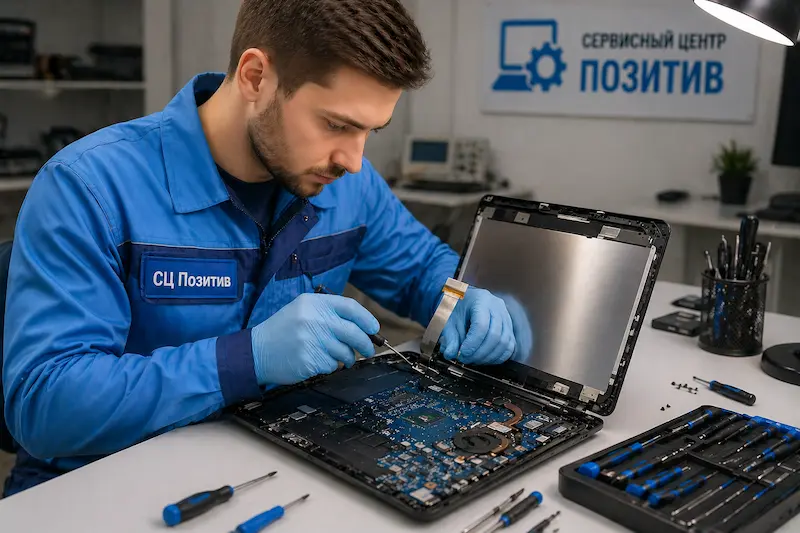 Ремонт шлейфа матрицы ноутбука в Хосте