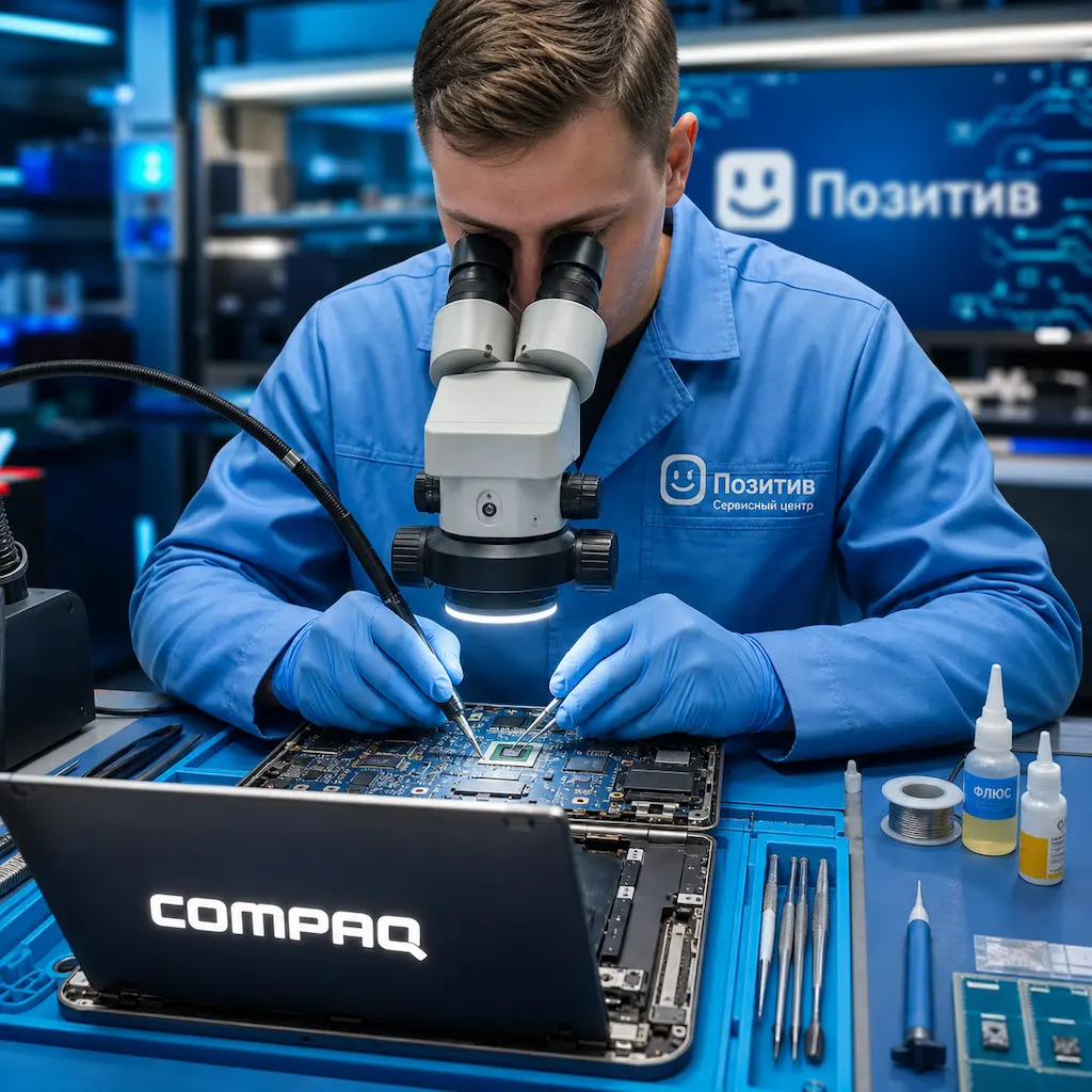Замена видеокарты ноутбука Compaq в Хосте