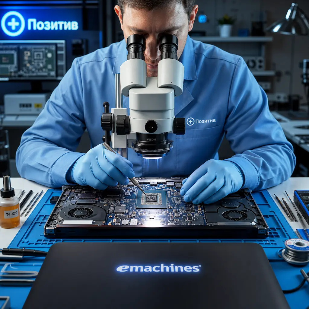 Замена видеокарты ноутбука Emachines в Хосте