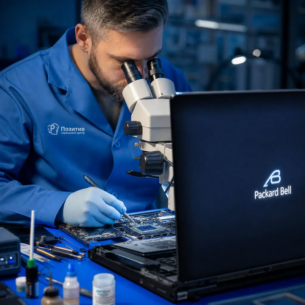 Замена видеокарты ноутбука Packard Bell в Хосте