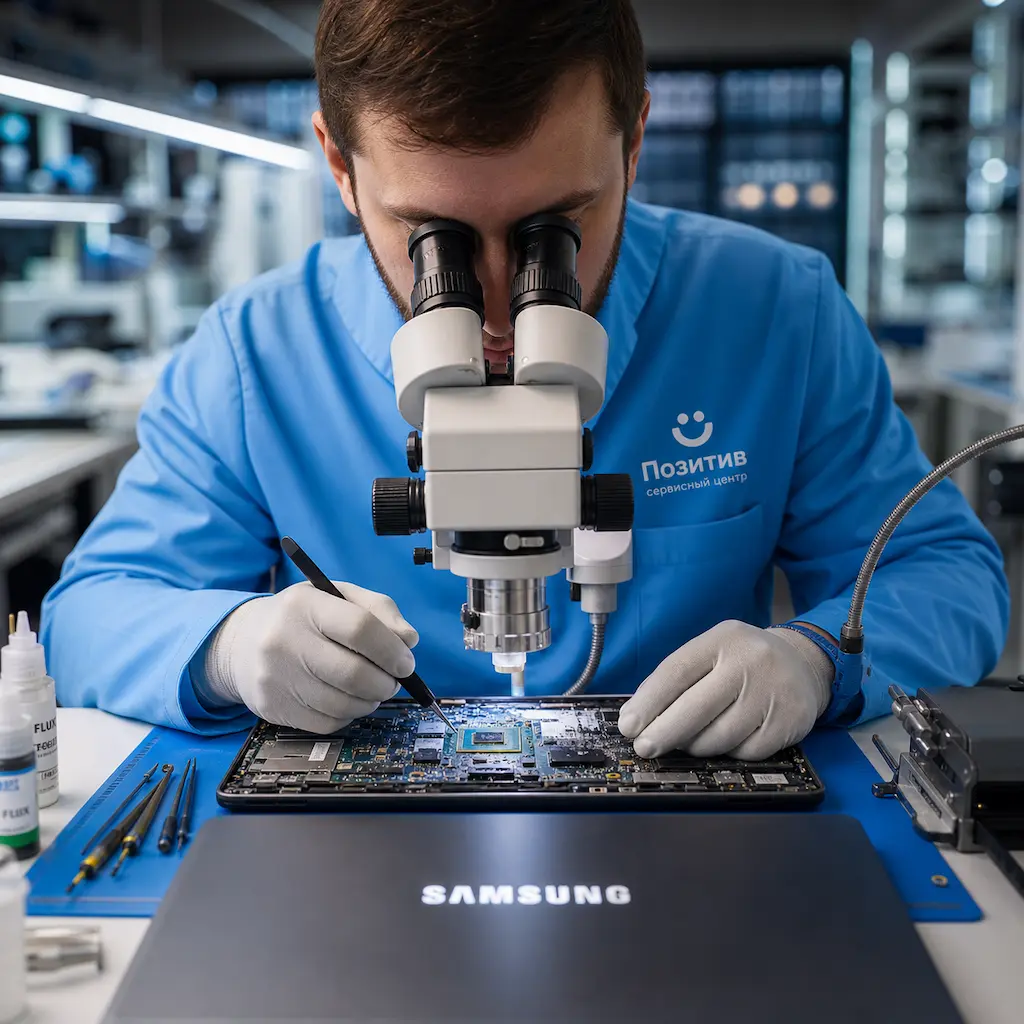 Замена видеокарты ноутбука Samsung в Хосте