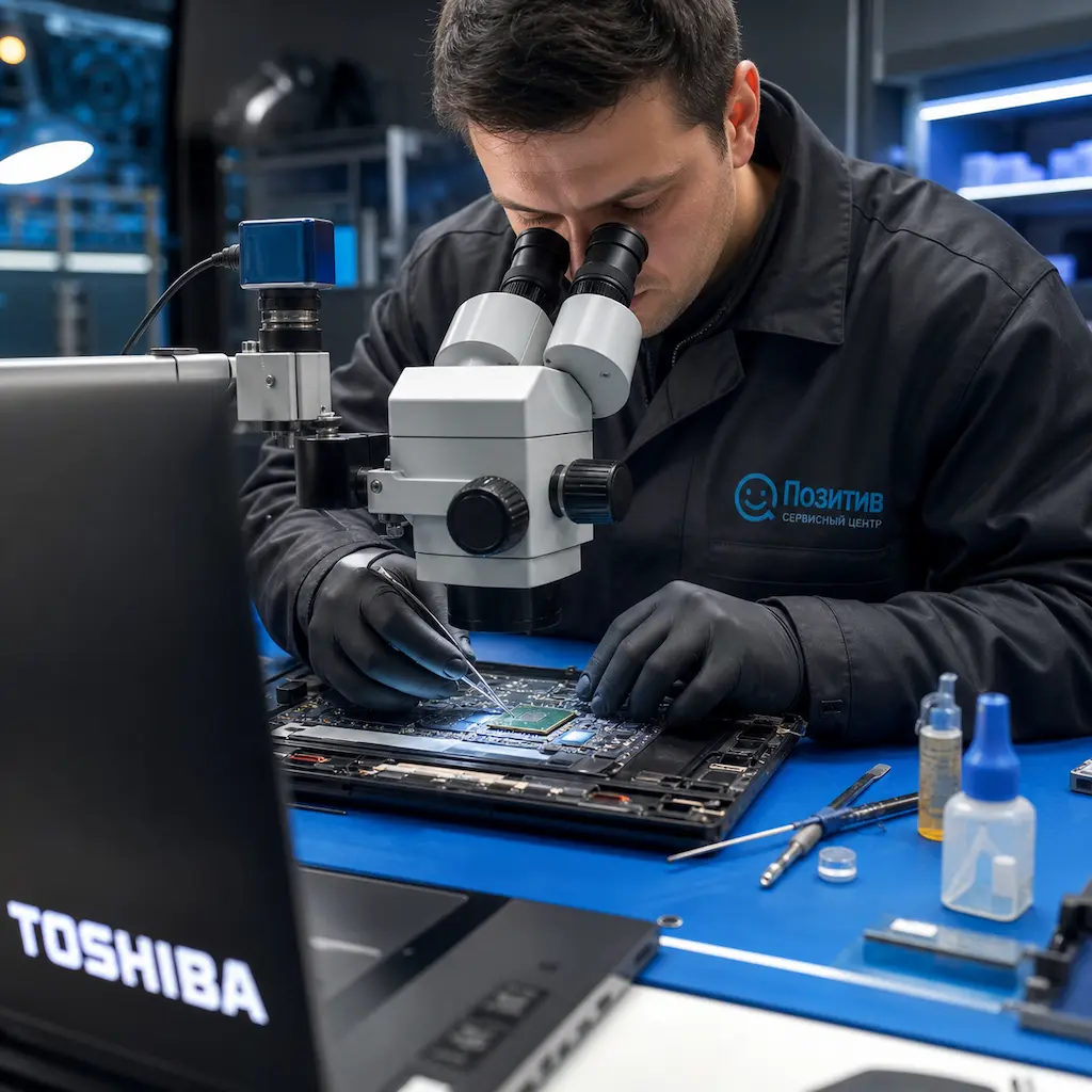 Замена видеокарты ноутбука Toshiba в Хосте