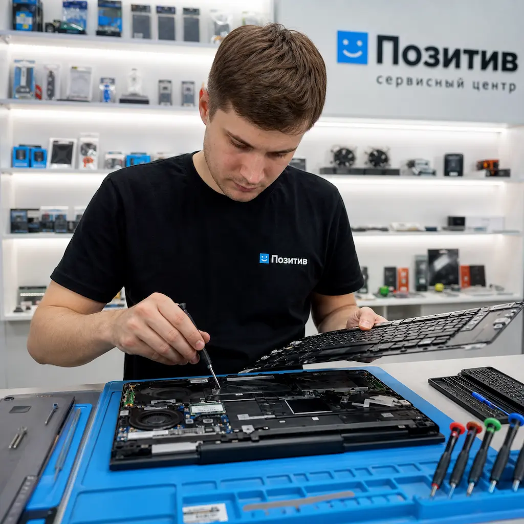 заменить клавиатуру на ноутбуке Samsung в Хосте
