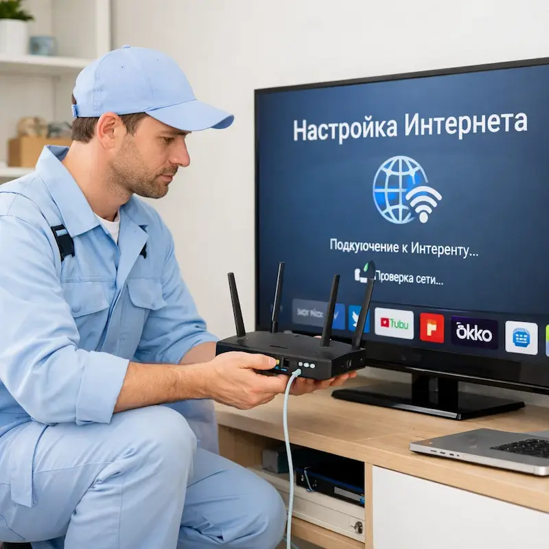 Настройка интернета на телевизоре в Хосте