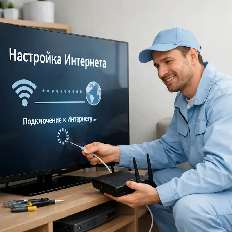 Настройка интернета на ТВ в Хосте
