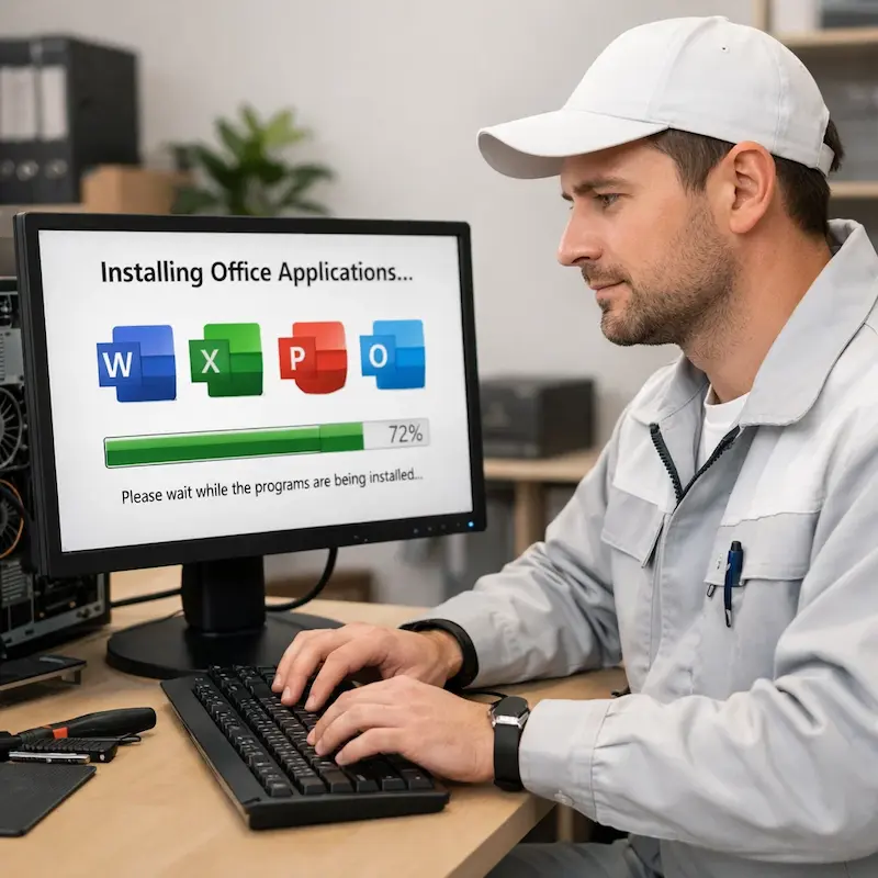 установка офисных программ на компьютер в Хосте