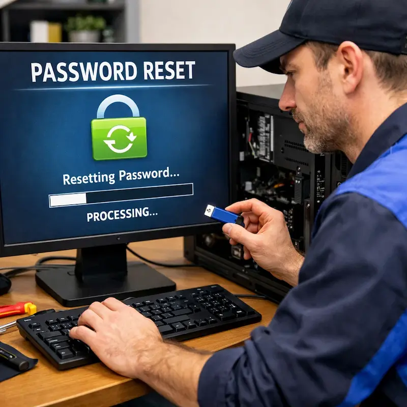 Удаление пароля на компьютере в Хосте