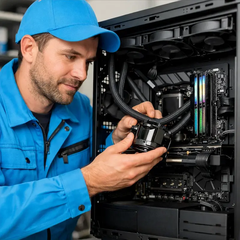 Установка СЖО на ПК в Хосте