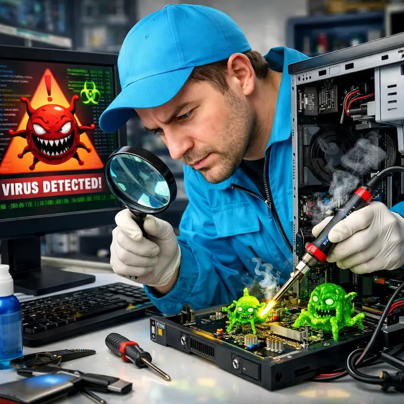 Вылечить компьютерный вирус в Хосте