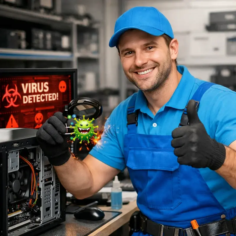 Удаление вирусов с компьютера в Хосте